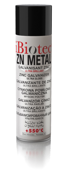 Cold galvanising aerosol specially designed for metallization. exceptional mechanical and corrosion resistance +550°C, can be used for fastening. Can be welded. Paintable. iBiotec - TEC Industries - cold galvanizing, cold galvanizing spray, cold galvanizing aerosol, cold galvanizing, cold galvanizing spray, cold galvanizing aerosol, touching up galvanizing, touching up galvanizing, zinc galvanizing, zinc galvanizing, zinc painting, zinc aerosol paint. Manufacturers of galvanic aerosols. cold galvanisation aerosol manufacturers. Cold galvanising aerosol suppliers. Cold galvanising suppliers. Technical aerosols. Maintenance aerosols. Aerosol suppliers. Aerosol manufacturers.